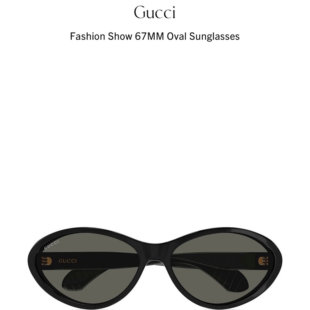 Gucci Fashion Show 67MM Oval Sunglasses